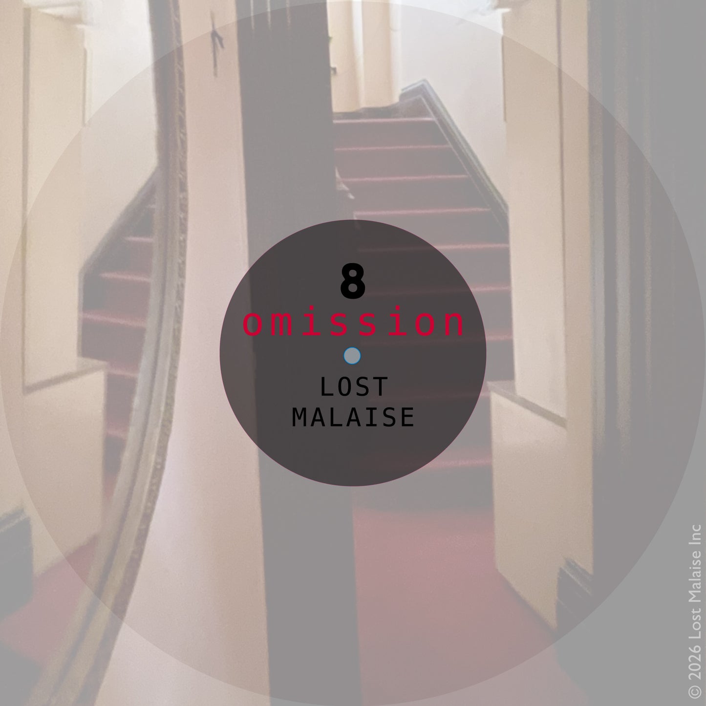 Omission (sparse arrangements and neglected sessions, from the Four Seasons series) by Lost Malaise, a musical work presented with integrated cover artwork.
