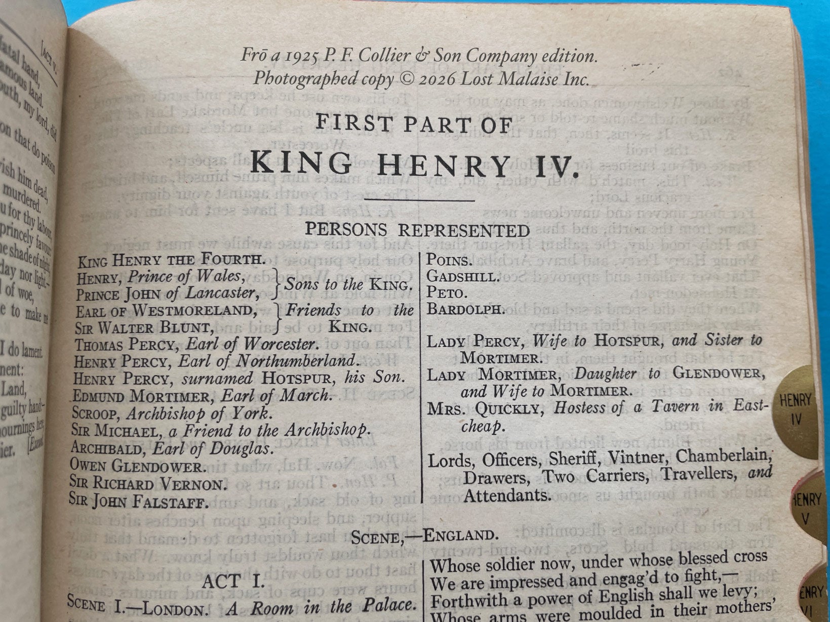 Dramatis Personae reference