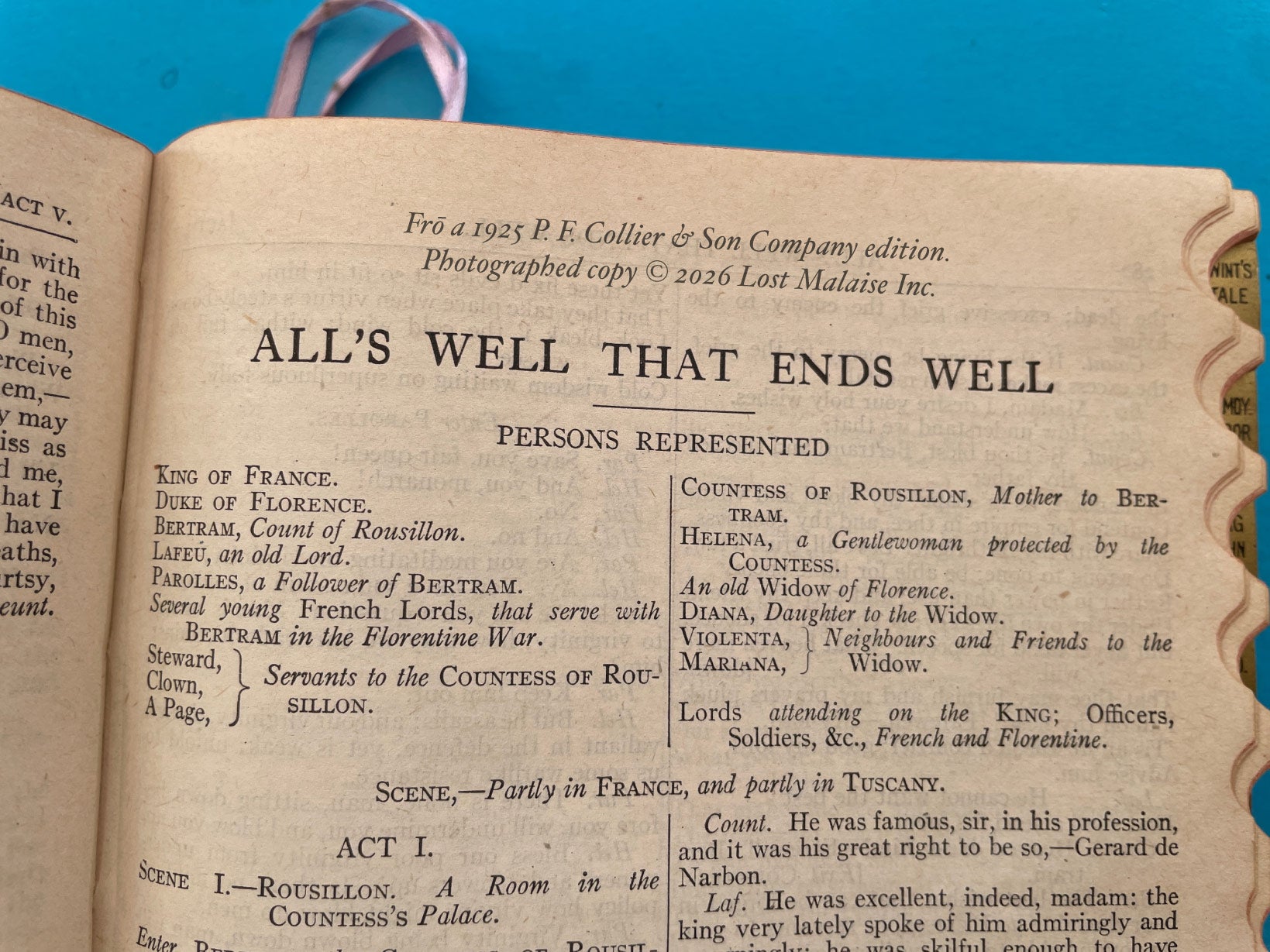 Dramatis Personae reference