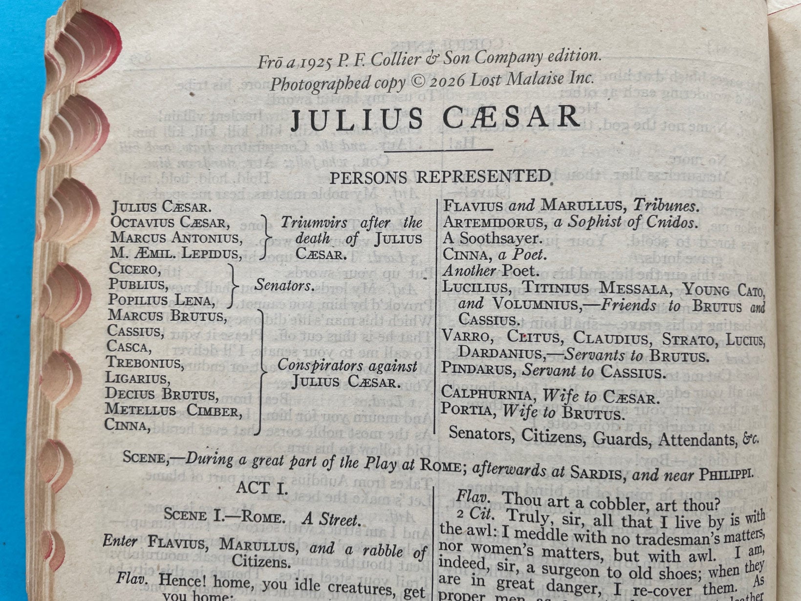 Dramatis Personae reference