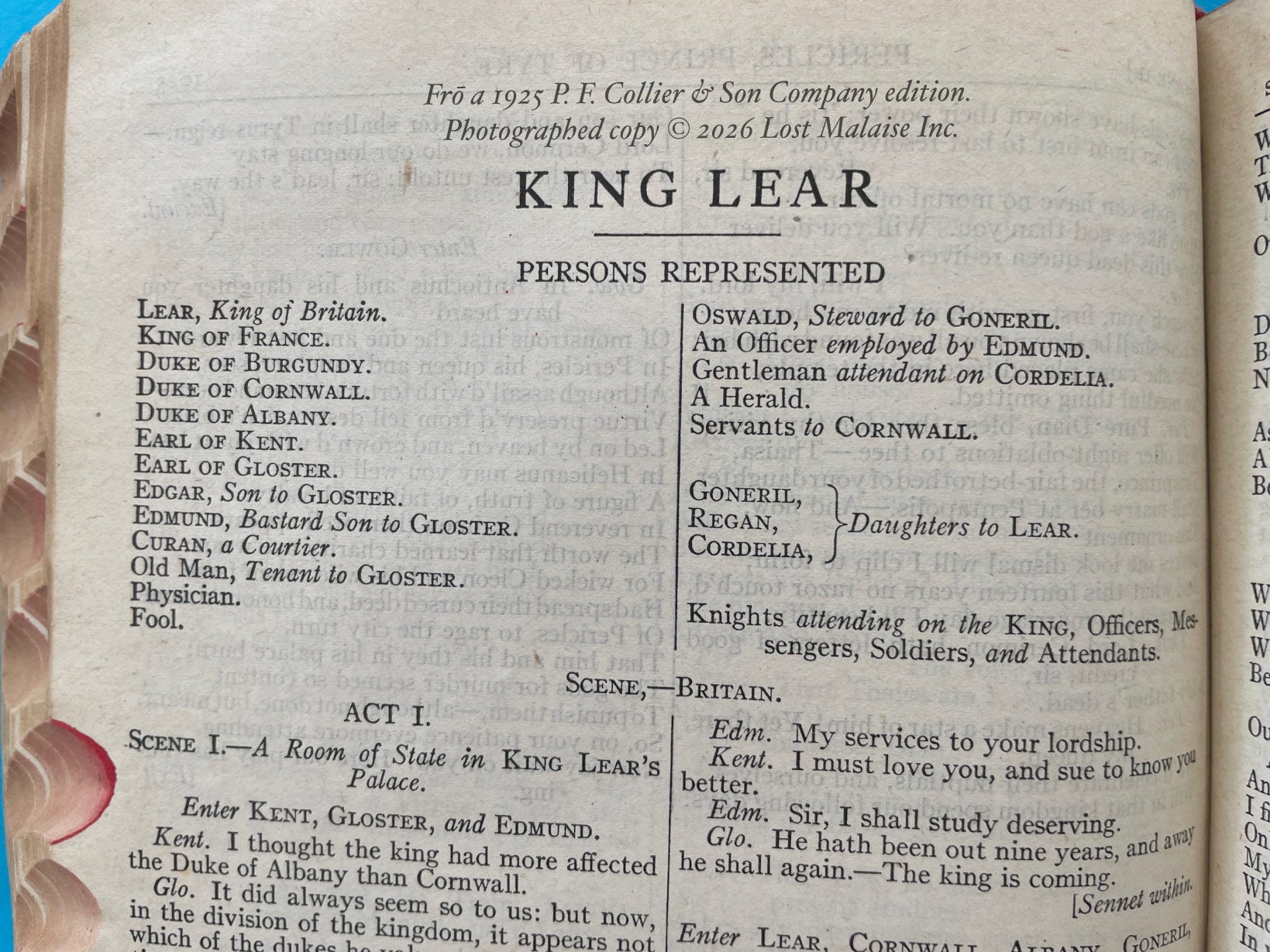 Dramatis Personae reference