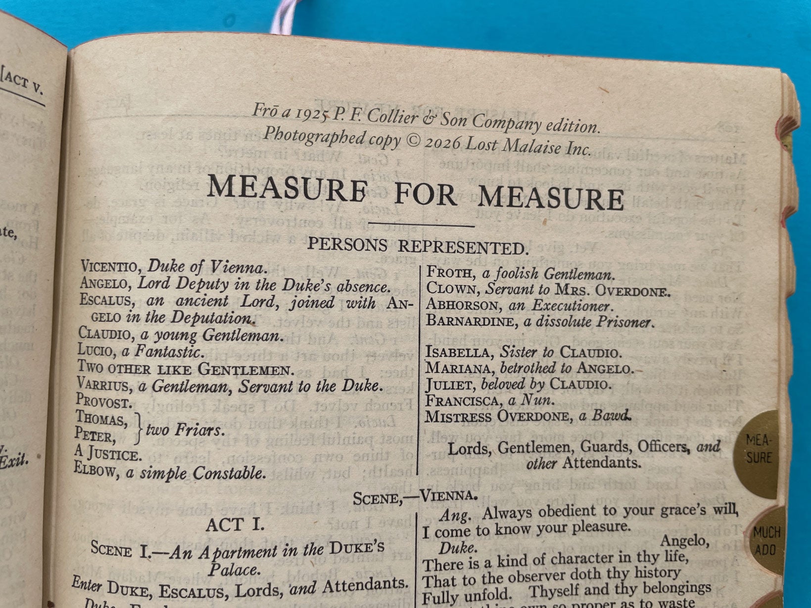 Dramatis Personae reference