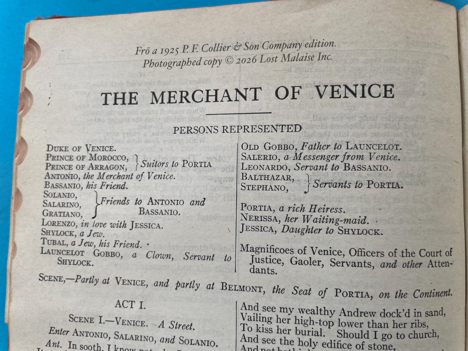 Dramatis Personae reference