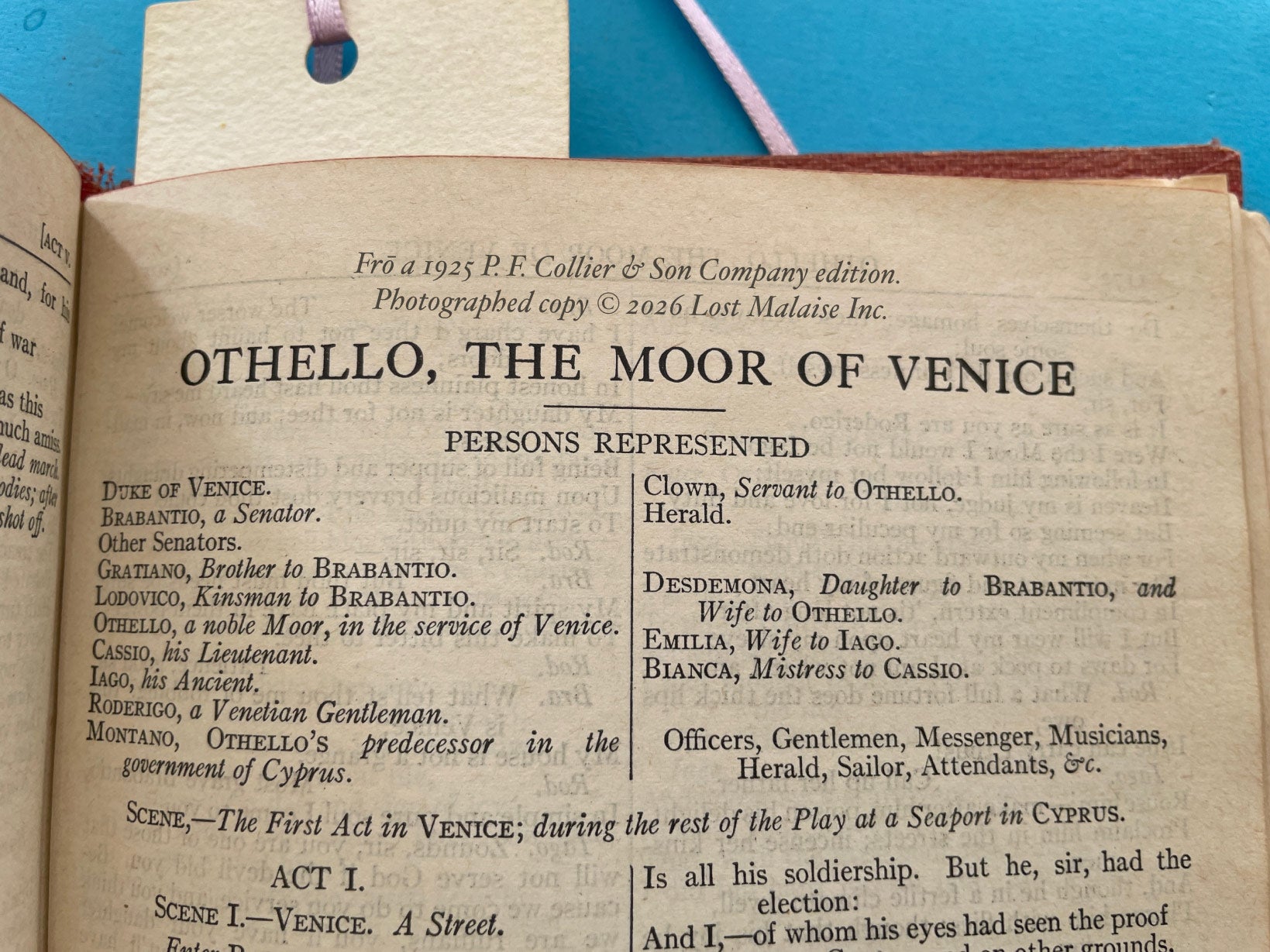 Dramatis Personae reference
