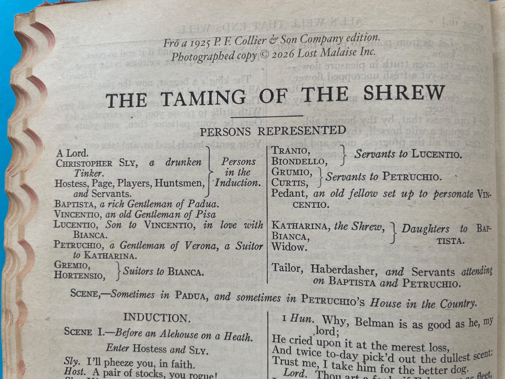 Dramatis Personae reference