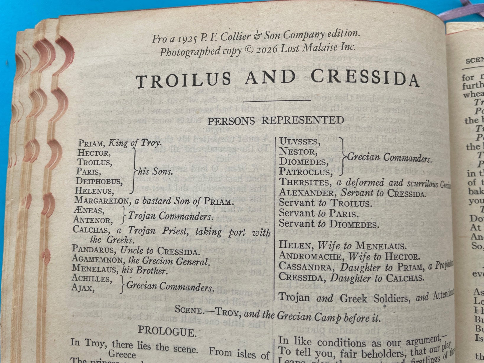 Dramatis Personae reference