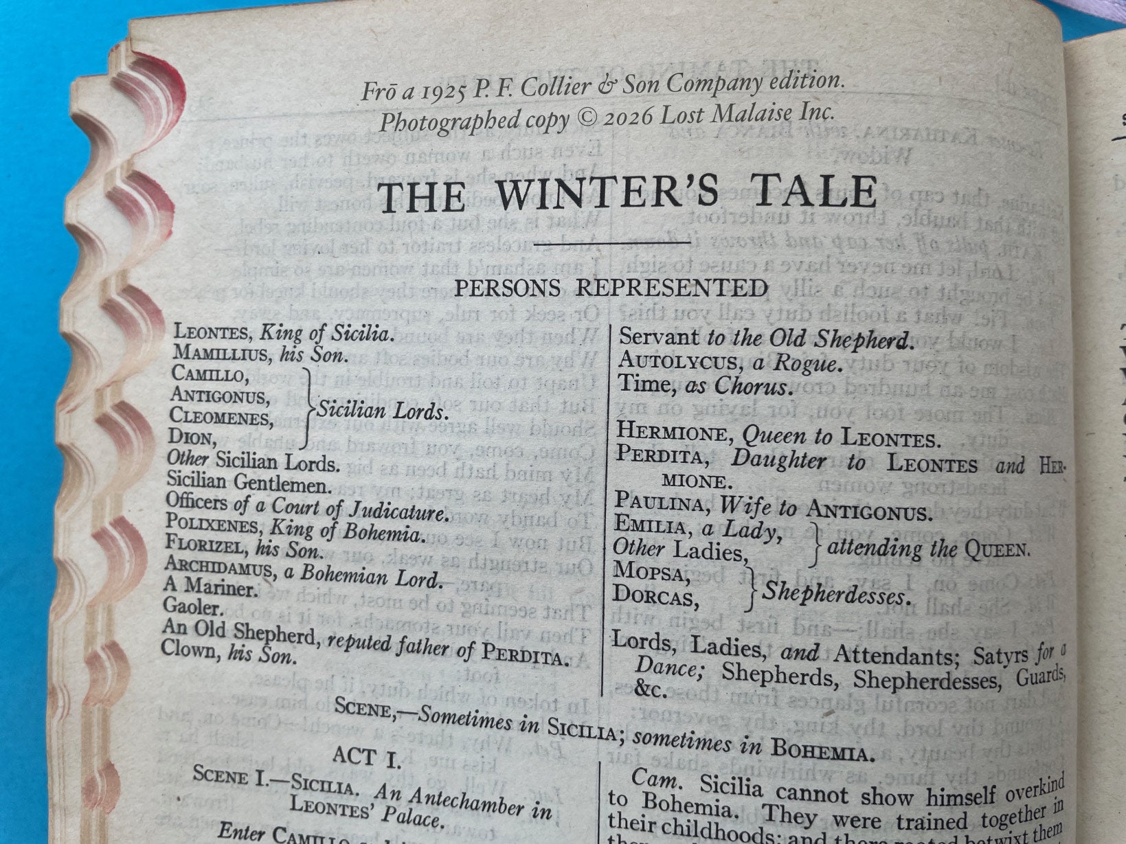 Dramatis Personae reference