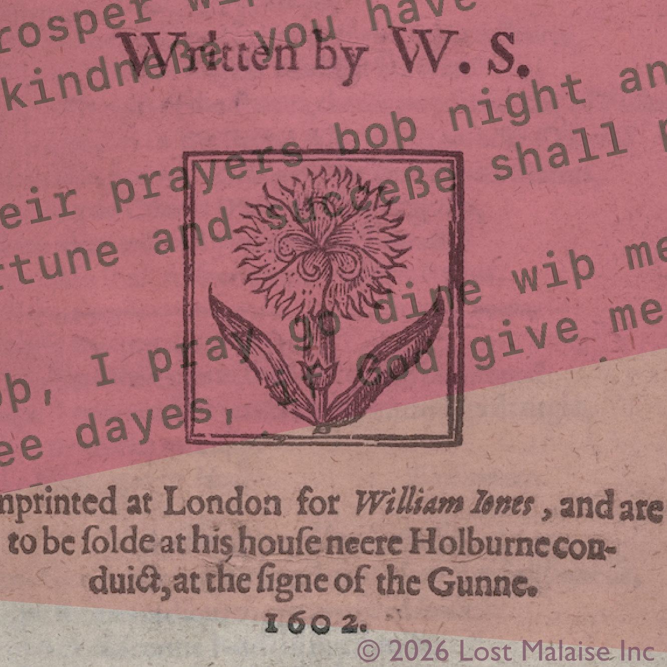 Cover artwork for Lord Cromwell in the Fifth Folio edition featuring superimposed imagery from an original quarto layered with in-progress editorial markings and behind-the-scenes textual notation.