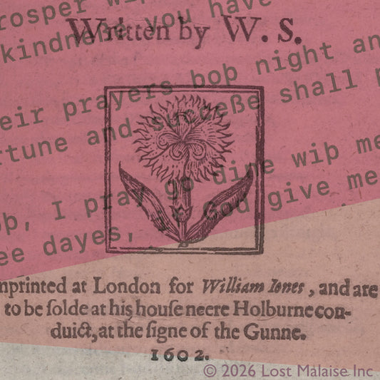 Cover artwork for Lord Cromwell in the Fifth Folio edition featuring superimposed imagery from an original quarto layered with in-progress editorial markings and behind-the-scenes textual notation.