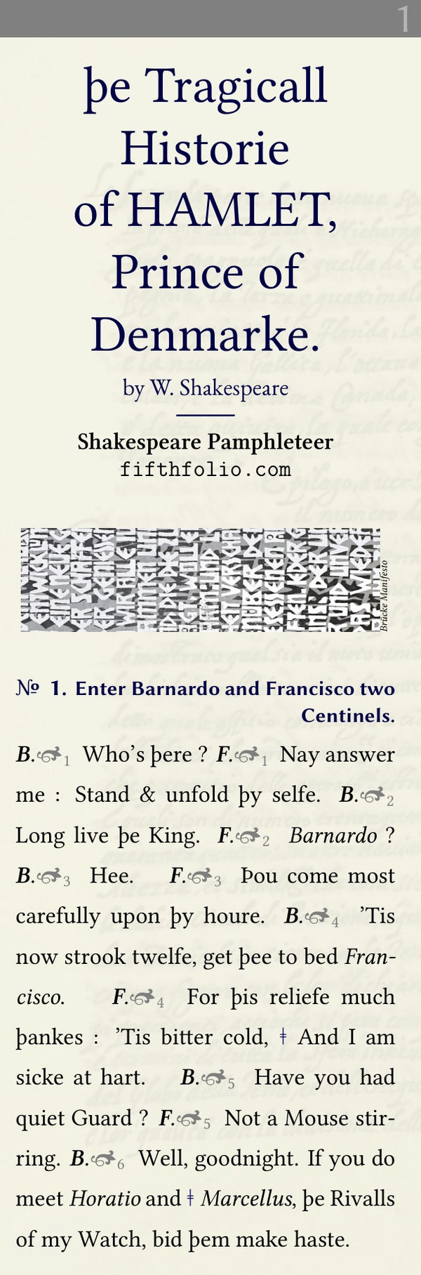 Hamlet, Prince of Denmarke