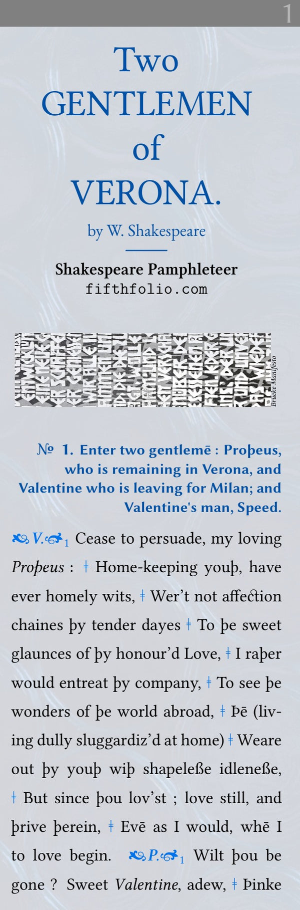 Þe Two Gentlemē of Verona